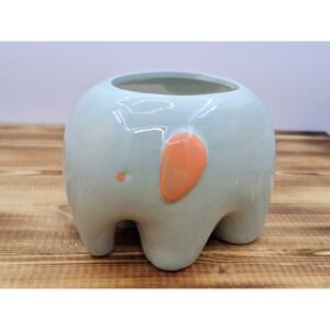 Ceramic Elephant Plant‎ Holder 4 In X 4 In Planter Succulent Pot Cute Home Decor